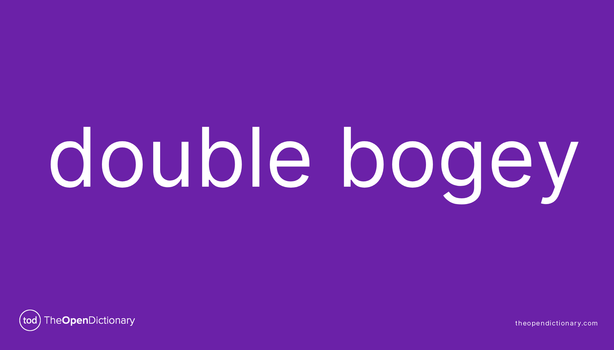 bogey bogey meaning